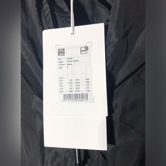 NWT Rains Track Jacket in Black - Picture 15 of 16